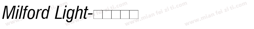 Milford Light字体转换